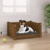 Dog Bed Honey Brown 55.5x45.5x28 cm Solid Pine Wood