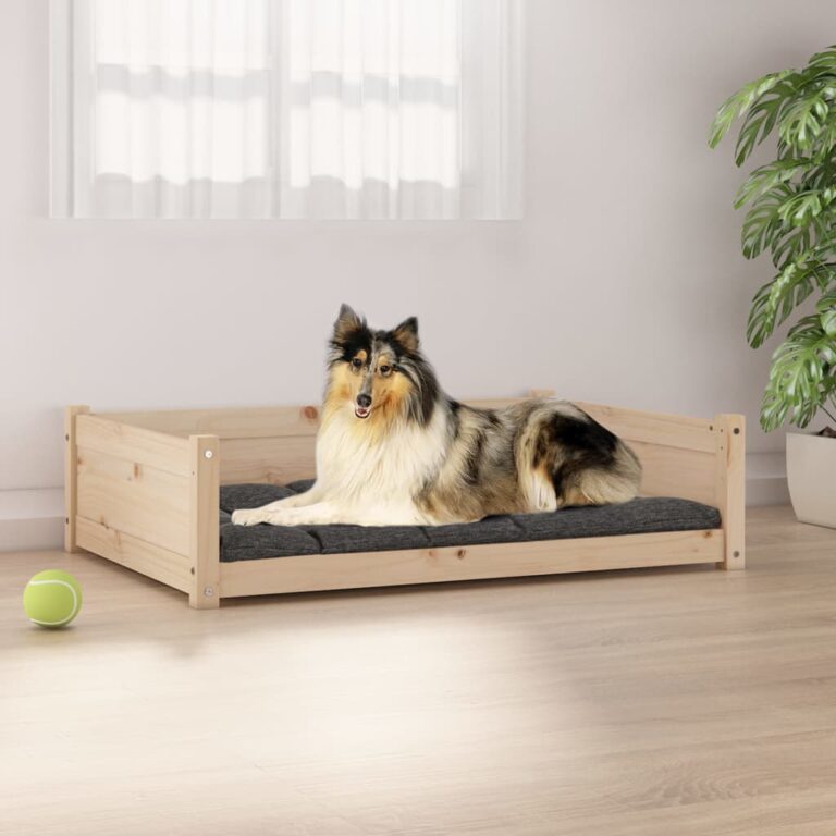 Dog Bed 95.5x65.5x28 cm Solid Pine Wood