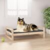 Luxury Solid Pine Wood Pet Bed Durable Untreated Frame Minimalist Design Cozy