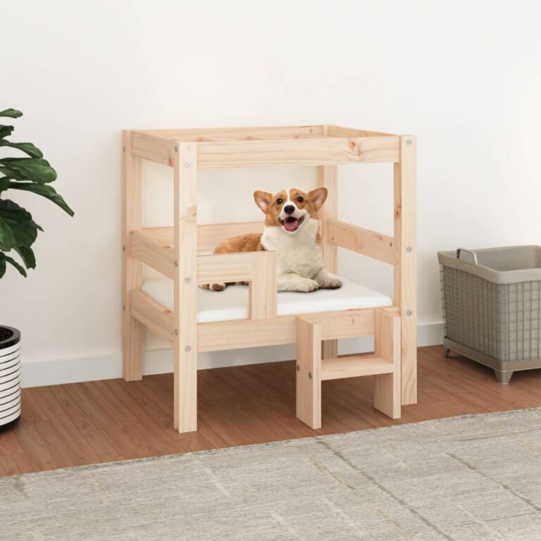 Dog Bed 55.5x53.5x60 cm Solid Wood Pine