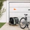 Pet Bike Trailer Comfortable Oxford Fabric Iron Frame Safe Travel Cargo Carrier