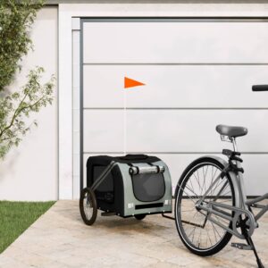 Pet Bike Trailer Comfortable Oxford Fabric Iron Frame Safe Travel Cargo Carrier