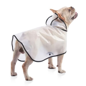 Pawfriends TPU Transparent Pet Cape Raincoat Large Dog Teddy Fadou Koki Dog Clothing Puppy Waterproof Pet Dog Raincoat  Jacket  Clothes Rainwear  Outdoor Hoodies