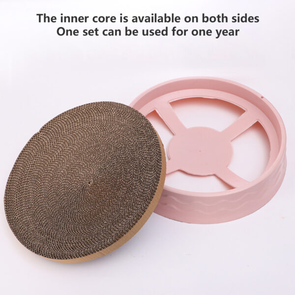 Pawfriends Cat Claw Plate Wear-Resistant Replaceable Round Corrugated Paper Pet Toy Cat Scratching Board  Pet Kitten Scratcher  Corrugated Cardboard  Cat Toy Mat Pad
