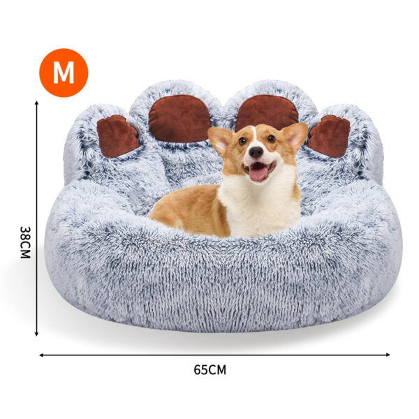 Pawfriends Dog Cat Pet Calming Bed Warm Soft Cute  Paw Comfy Dog Sleeping Kennel Cave M Dog Bed Cat Bed