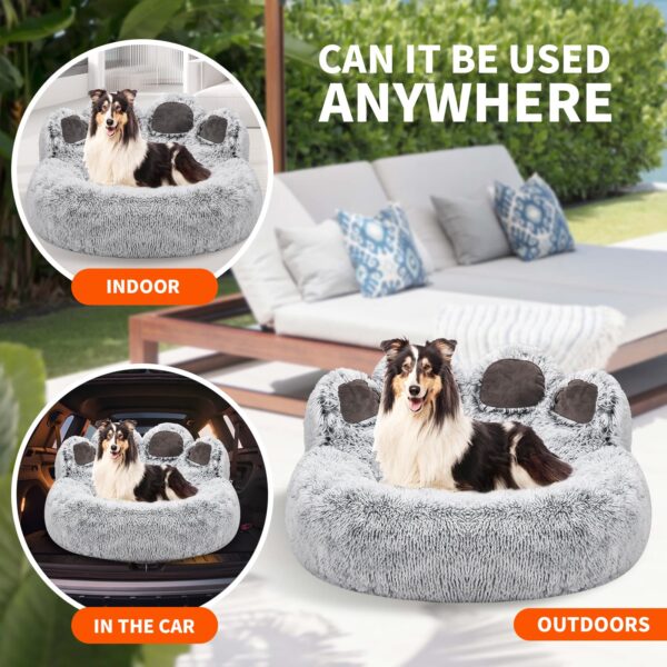 Pawfriends Dog Cat Pet Calming Bed Warm Soft Cute  Paw Comfy Dog Sleeping Kennel Cave M Dog Bed Cat Bed