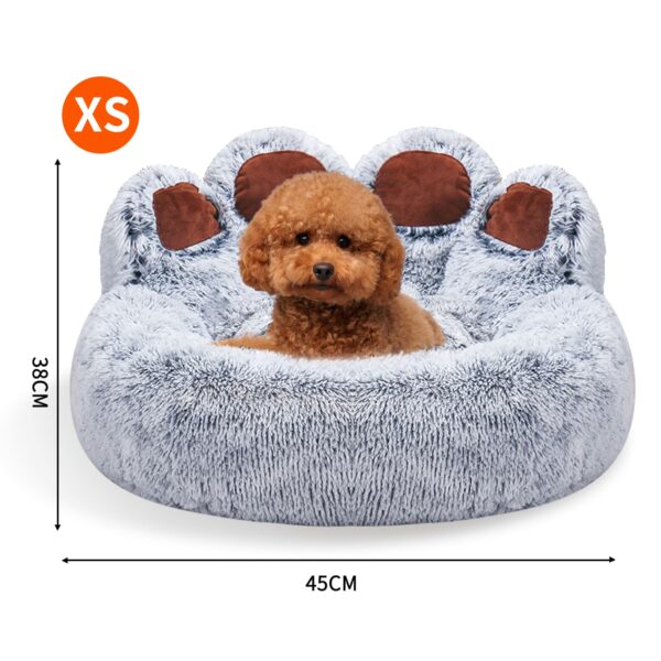 Pawfriends Palm Long Hair Pets Cat Nest Warm Machine Washable Dog Bed Kennel Mat Blanket XS Dog Bed Cat Bed