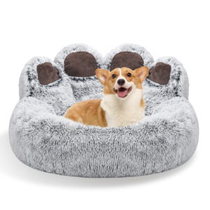 Pawfriends Palm Long Hair Pets Cat Nest Warm Machine Washable Dog Bed Kennel Mat Blanket XS Dog Bed Cat Bed