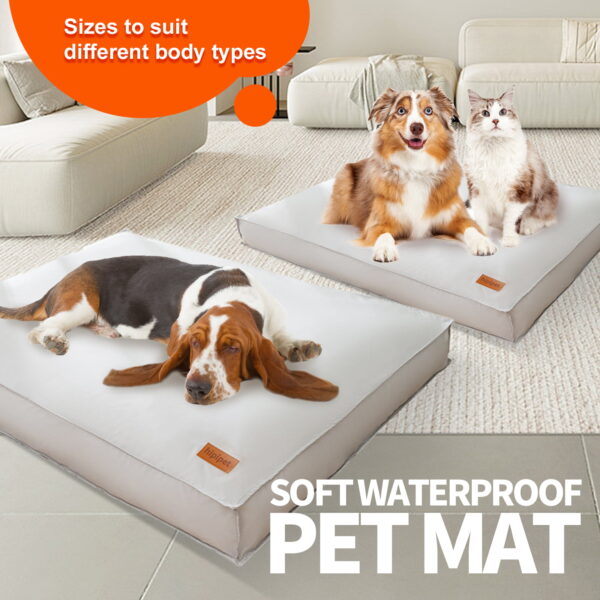 Pawfriends Dog Pet Cat Calming Bed Waterproof Washable Dog Nest Warm Pets Sleeping Mat Grey Dog Mat  Dog Bed