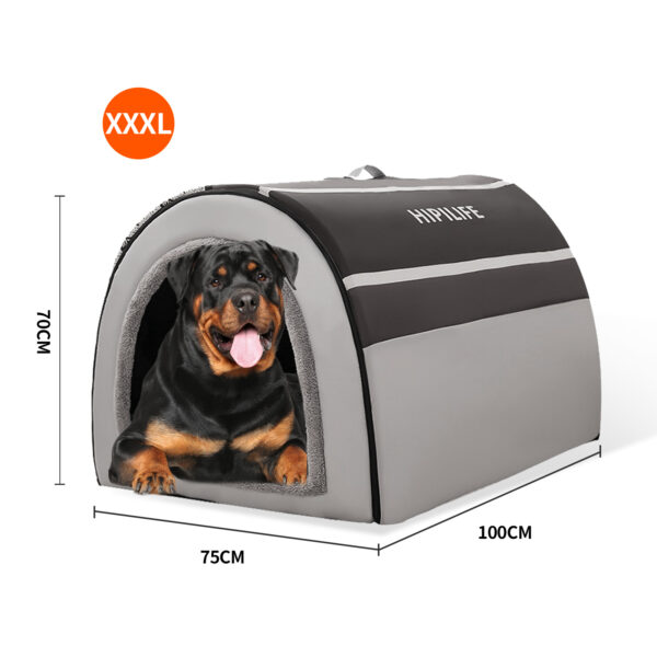 Pawfriends 2-in-1 Pet Bed Tent Cozy Hideout Removable Cushion For Dogs Cat Warm  House Grey One Nest Both Purposes  Pet Dog Tent  Fully Enclosed  Removable Washable  Dog Kennel