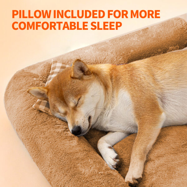 Pawfriends Pet Dog Cat Calming Bed Sleeping Kennel Super Soft Mat Pad Warm Detachable Nest