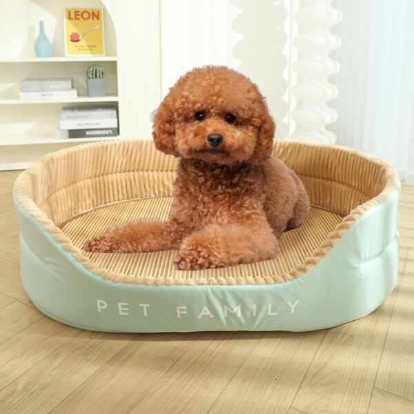 Pawfriends Dogs Cats Pets Calming Bed Warm Soft Rectangle Nest Comfy Sleeping Kennel Stripe Dogs Beds  Cats Bed  Washable  Soft Comfy  Calming