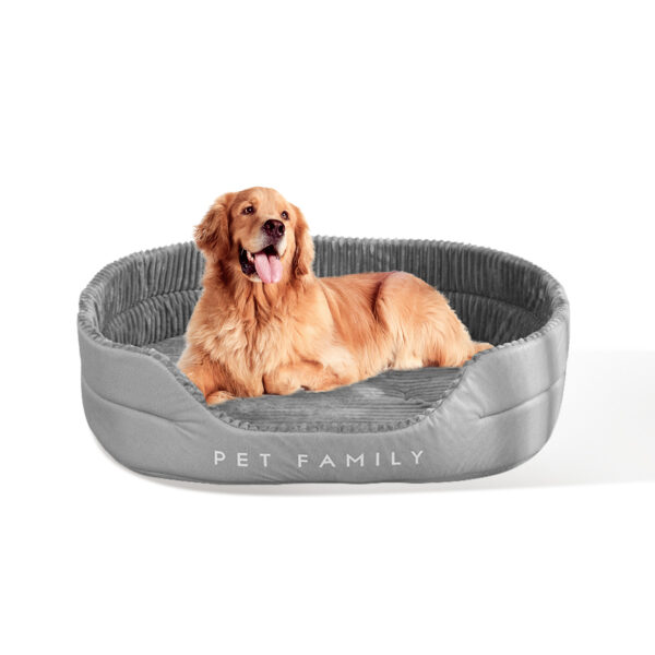 Pawfriends XL Pet Bed Dog Cat Calming Bed Sleeping Comfy Cave Washable Mat Extra Large Grey Dogs Beds  Cats Bed  Washable  Soft Comfy  Calming