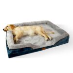 Pawfriends Big Dog Bed Sofa Pet Sleep Couch Cushion Thickened Sponge Three Sided Support XL Deep Sleep Dog Sofa  Three-Sided Integrated  Thickened Grey Sponge Padding
