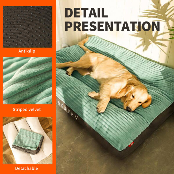 Pawfriends Striped Design Pet Calming Bed Mat with Removable Washable Cover for Dog and Cat Striped Pet Bed Mat  Removable Washable Cover  Dog and Cat