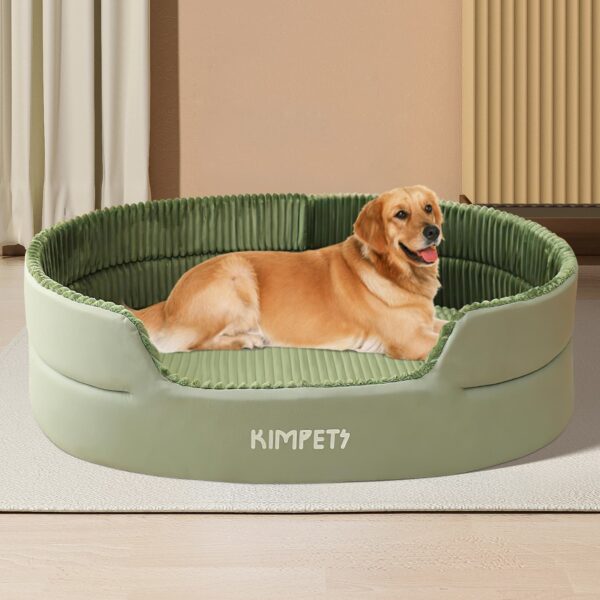 Pawfriends Striped Large 3D Semi-Enclosed Pet Nest Size XL in Avocado Color Generous 3D Semi-Enclosed Pets Nest Cushion Not Included