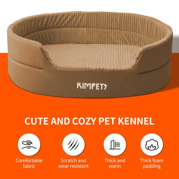 Pawfriends Double Side High Back Comfy Dog Bed Bed Soft Sleeping Kennel Cave Generous 3D Semi-Enclosed Pets Nest Cushion Not Included