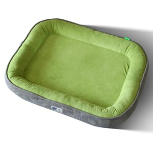 Pawfriends Pet Dog Cat Comfort Oval Pet Bed Kennel for All-Round Restful Sleep Green L Pets Comfort  All-Round Restful Sleep Pet kennel