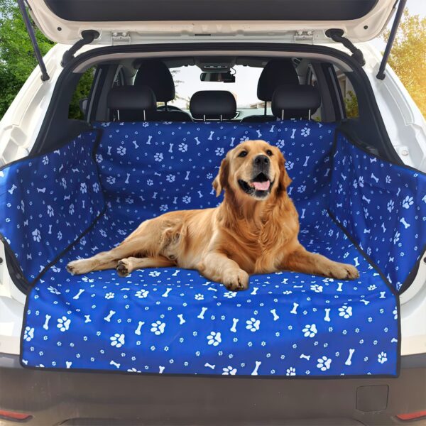 Pawfriends Nonslip Pet Car Back Seat Cover Cat Dog Waterproof Protector Hammock Mat Blue Pet Car Seat Cover