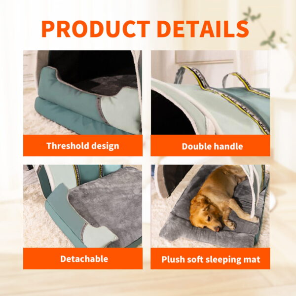 Pawfriends Pet Dog Cat Nest Bed Tent House Puppy Cushion Warm Fluffy Portable Pet Tent Play Pet Dog Cat Bed  Nest Kennel Tent House  Puppy Cushion  Warm Fluffy  Portable Cozy