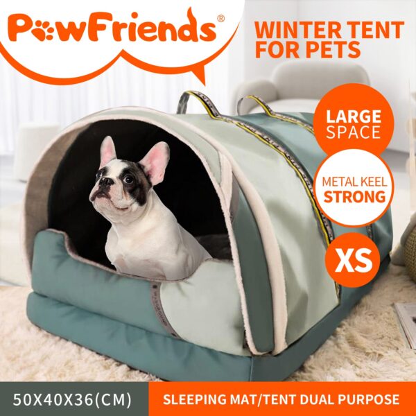 Pawfriends Washable Removable Soft Warm Pet Cat Dog Bed Kennel House Tent Portable Cage XS Pet Dog Cat Bed  Nest Kennel Tent House  Puppy Cushion  Warm Fluffy  Portable Cozy