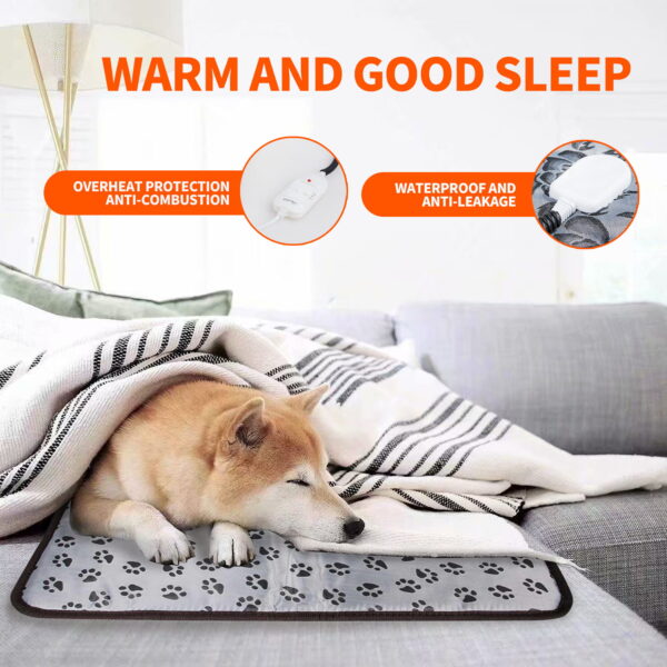 Pawfriends Electric Pet Heat Pad Waterproof Heated Mat Blanket for Dogs and Cats in 2 Sizes Pet Mat  Pet heating pad