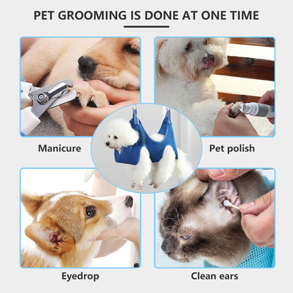 Pawfriends Pet Beauty Hammock For Cat Dog Nail Trimmers Small and Medium-Sized Cat and Dog Pet Dog Cat Grooming  Restraint Bag  Bathing Trimming  Nail Cutting  Hammock Helper