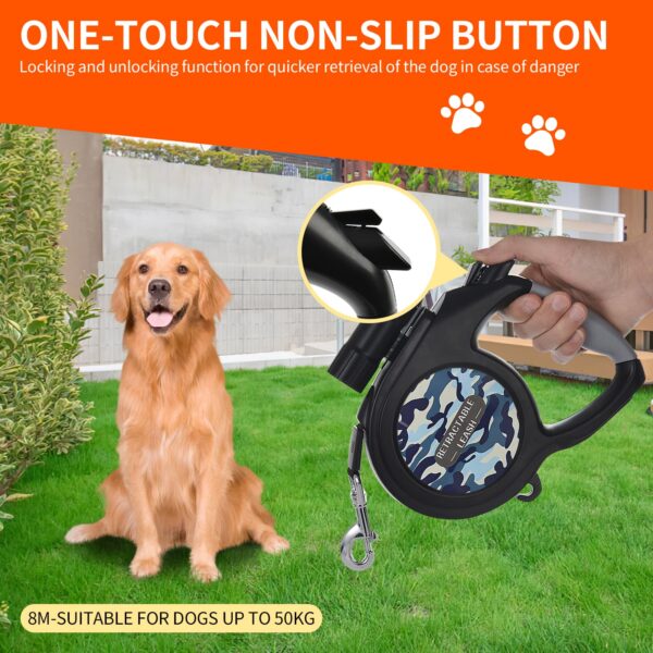 Pawfriends 8meter Edition Pet Automatic Retractable Towing Rope Tractor with Flashlight Pet traction rope，Electric traction rope