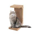 Pawfriends Large C-Vertical Cats Scratcher Furniture Cardboard Lounge Bed Cat Scratch Board Cat Scratch Board  Wear-Resistant  No Falling  Corrugated Paper