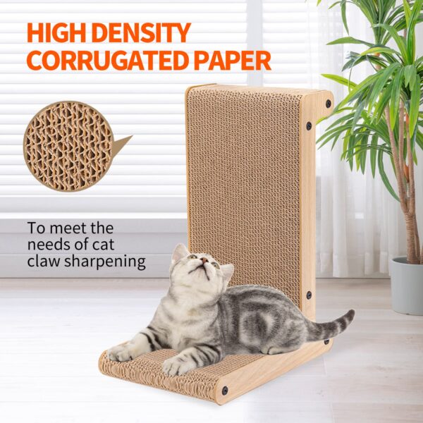 Pawfriends Cat Scratch Board Wear-Resistant No Falling Corrugated Paper Inverted J Vertical Cat Scratch Board  Wear-Resistant  No Falling  Corrugated Paper