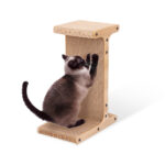 Pawfriends Cats Scratch Board T-jump Stand Cardboard Kitten Cats Scratcher Scratching Board Cat Scratch Board  Wear-Resistant  No Falling  Corrugated Paper
