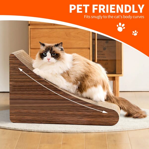 Pawfriends New Cat Scratcher Scratching Board Corrugated Cardboard Curved triangle small AU Cat Scratching Board  Pet Scratch Bed Toy Mat