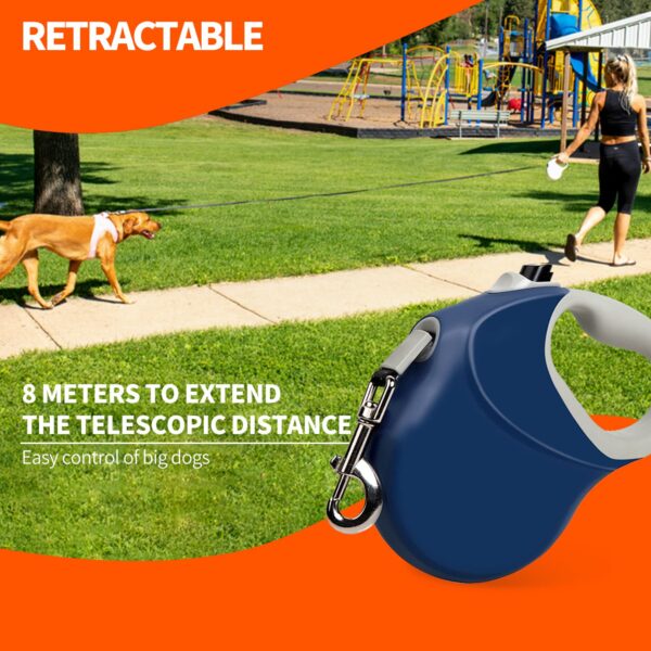 Pawfriends Automatic Heavy Duty Retractable pet Dog Leash Collar Walking Lead Traction rope Pet Dog Heavy Duty Traction Belt  8 Meter Rope  Nylon  Automatic Expansion