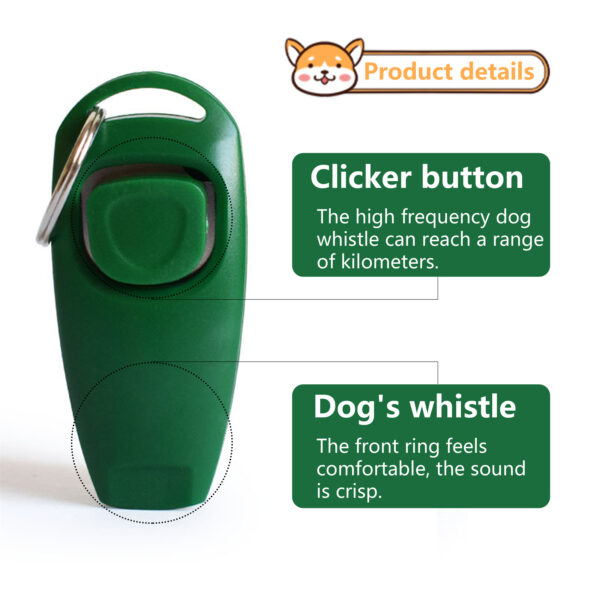 Pawfriends Pet Dog Puppy Training Obedience Whistle Clicker Ultrasonic Supersonic Green Dog Training Whistle Pet Trainer Aid  Guide Dog Whistle Equipment