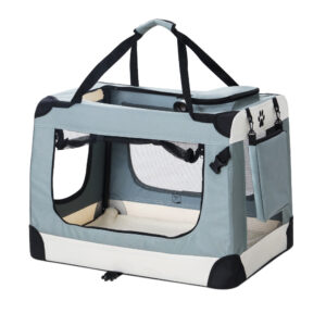 Soft Crate Pet Carrier 2XL 90x61CM Foldable Portable Dog Cat Travel Mesh Window