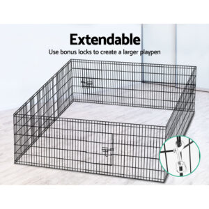 Dog Playpen 30 8 Panel Puppy Exercise Pen Indoor Outdoor Cage Fence