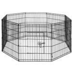 Dog Playpen 8 Panel 30 Puppy Exercise Pen Indoor/Outdoor Cage Fence