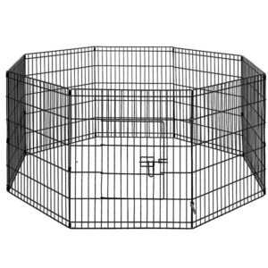 Dog Playpen 8 Panel 30 Puppy Exercise Pen Indoor/Outdoor Cage Fence