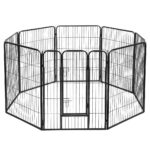 Dog Playpen 40 8 Panel Puppy Enclosure Foldable Metal Fence Cage Secure Lock