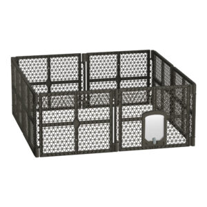 Dog Playpen 8 Panel Puppy Enclosure Foldable Plastic Cage 87.5cm Easy Install
