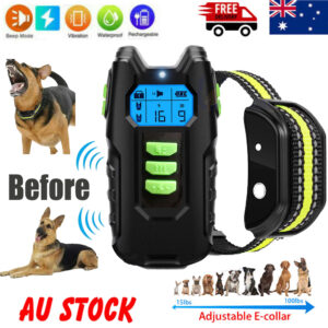 Electric Pet Dog Training Anti Bark Collar Sound Vibrate Auto Rechargeable