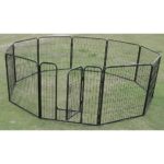 Pet Exercise Pen 10 Panel 800mm High Enclosure Square Tube Frame Easy Assembly