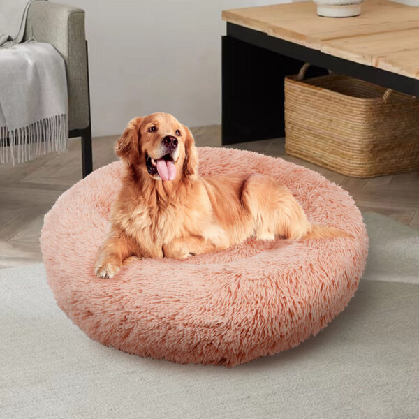 Pawfriends Pet Dog Bedding Warm Plush Round Comfortable Nest Comfy Sleep kennel Pink XL 100 dog bed calming dog bed memory foam dog bed waterproof dog bed puppy bed