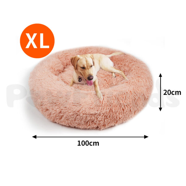 Pawfriends Pet Dog Bedding Warm Plush Round Comfortable Nest Comfy Sleep kennel Pink XL 100 dog bed calming dog bed memory foam dog bed waterproof dog bed puppy bed