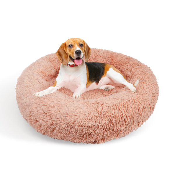 Pawfriends Pet Dog Bedding Warm Plush Round Comfortable Nest Comfy Sleep kennel Pink XL 100 dog bed calming dog bed memory foam dog bed waterproof dog bed puppy bed