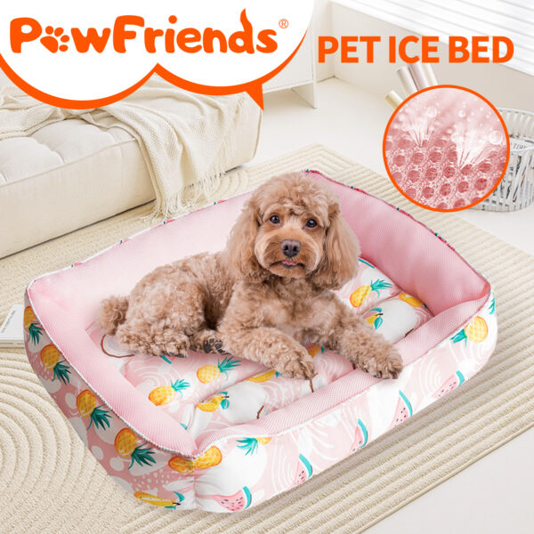 Pawfriends Pet Dog Cooling Pad Bed Waterproof Durable for Cat Dog Puppy  Ice Mat Pink Summer Design Dog Mat  Cooling Summer Pad Mat  Universal Pet Bed  Ice Sleeping Nest