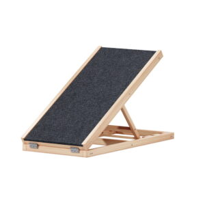 Adjustable Wooden Pet Ramp 70cm Anti Slip Foldable Steps for Bed Sofa Car 30kg