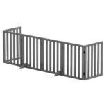 Dog Playpen Enclosure 6 Panel Pet Fence Wooden Play Pen