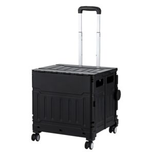 Shopping Trolley Cart 75L Foldable Black