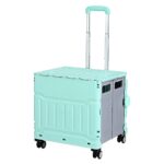 Shopping Trolley Cart 75L Foldable Green